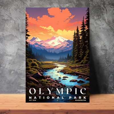 Olympic National Park Poster, Travel Art, Office Poster, Home Decor | S7 - image3